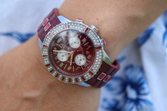Genuine Dior Christal Chrono Watch Christian Dior CD11431BV Diamond and Sapphire