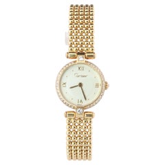 Genuine 18k Cartier Diamond Watch. Cartier Colisee 866026 18K YG Ladies Watch