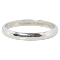 Anello di platino Cartier. Fascia nuziale Cartier 1895 da 2,5 mm. Certificato