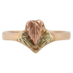 Anillo de oro de las Colinas Negras. Alianza de oro Black Hills de 10 quilates. Vintage Black Hills