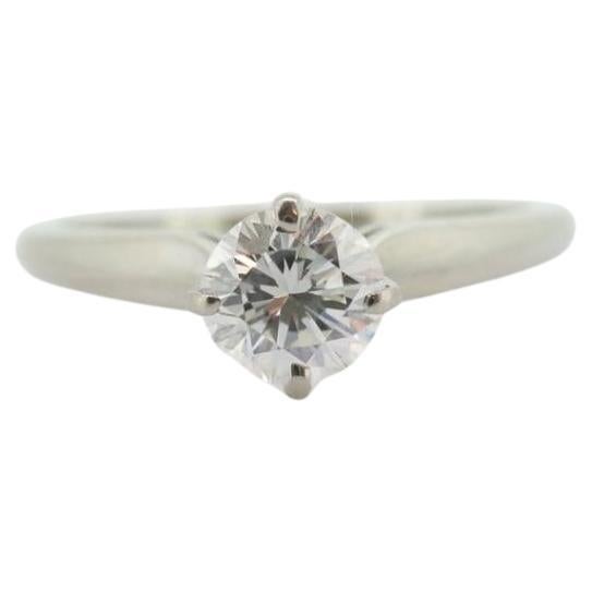 JABEL 18k 1/2ct Diamond Solitaire ring. Vintage 18k White Gold Diamond For Sale