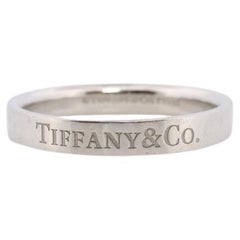 PT950 Tiffany and Co. LOGO band. Platinum Tiffany Company wedding band.