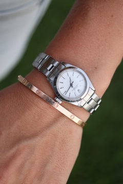 Orologio Rolex 6618 originale. Orologio da polso da donna ROLEX Oyster Perpetual con quadrante bianco.