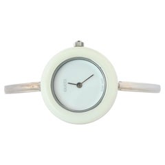 Vintage GUCCI Quartz 11/12.2 Watch Bezels Gucci Ladies Silver Bangle wristwatch