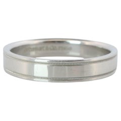 Tiffany and Co Authentic Ring. Tiffany Together Double Milgrain Platinum Band