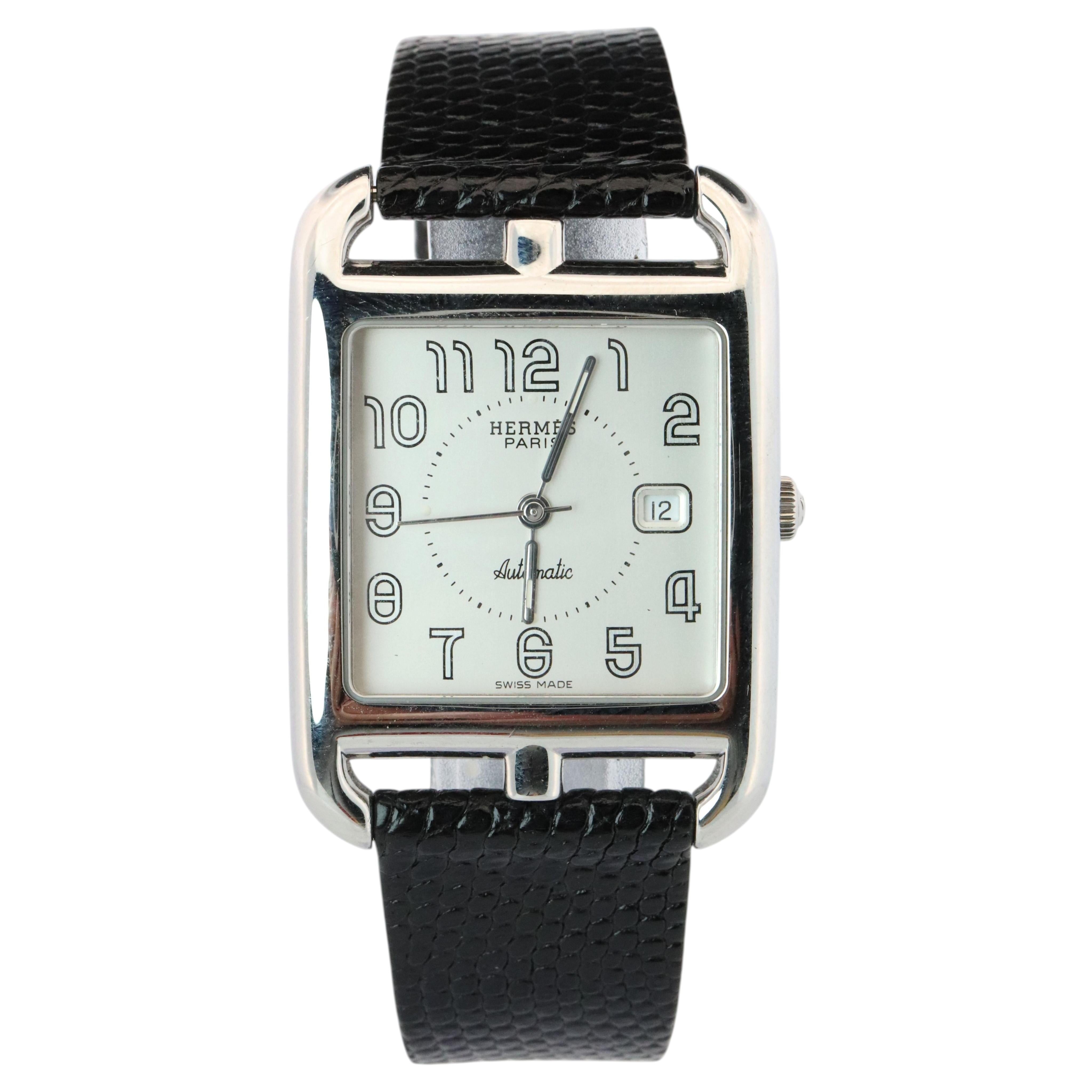 Véritable HERMES CC1.710. Montre Hermes Cape Cod automatique en acier inoxydable. en vente