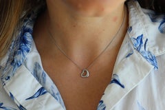 Tiffany and Co Heart Pendant. Platinum Tiffany Elsa Peretti Heart Necklace