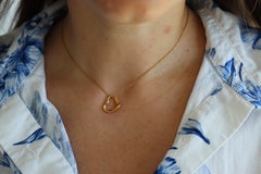 Tiffany and Co Heart Pendant. 18k Tiffany Elsa Peretti Heart Necklace