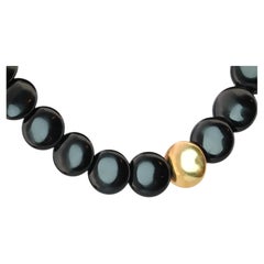 Tiffany & Co. Black Jade 18k Disk Necklace. Angela Cummins Lentil Necklace