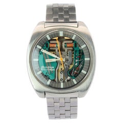 Vintage BULOVA Accutron watch. Spaceview Bulova Accutron Electric Transparent.