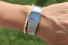Reloj Rolex auténtico. Diamante Bisel Azul Señoras Manual ROLEX 2611 Precisión