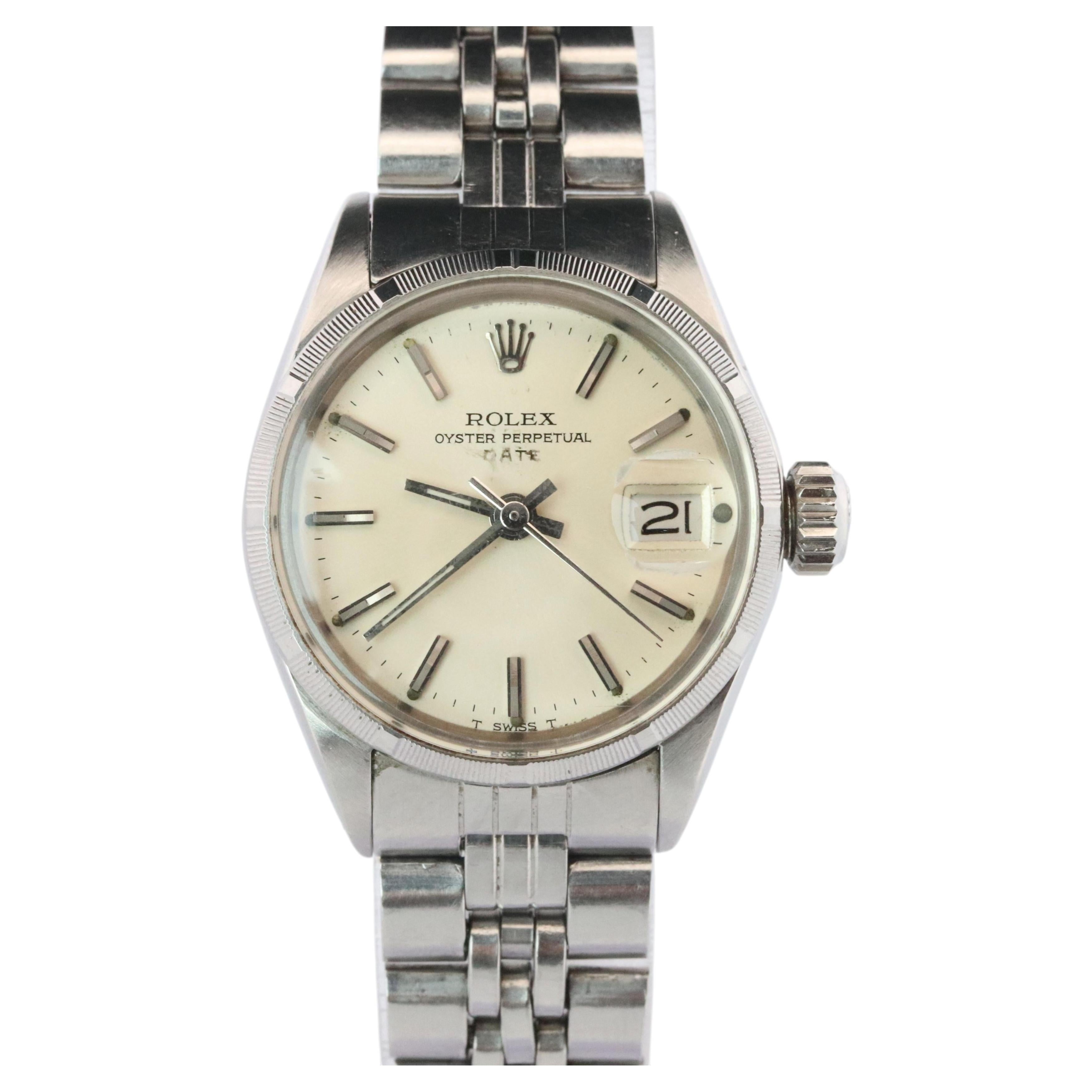 Reloj Rolex 6519 auténtico. ROLEX Oyster Perpetual Date Automatic de 18k y acero inoxidable en venta