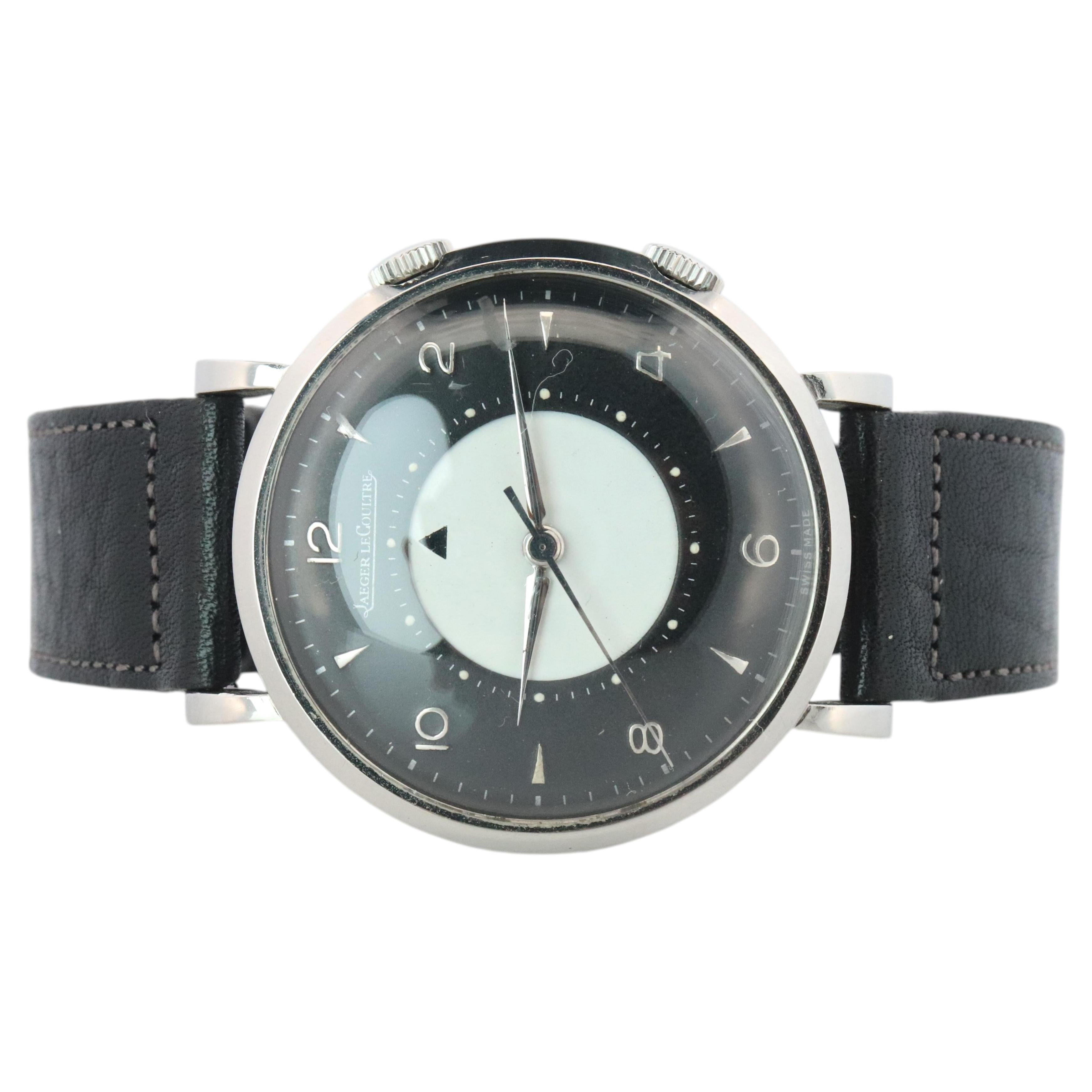 Jaeger Le Coultre Alarm Watch. JLC "Don Draper" Tuxedo Dial Memovox.