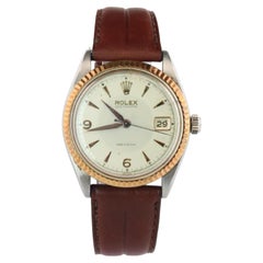 ROLEX Watch. Rolex ref. 6294 Oysterdate Precision Rare SS/YG Fluted Bezel Mens.