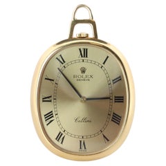 18k Rolex Cellini 3729 Pocket Watch. 18k Yellow gold Rolex Oval Ellipse Pocket