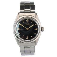ROLEX Watch. Rolex ref. 6022 Rare Black Dial 1960s Mens Rolex watch.