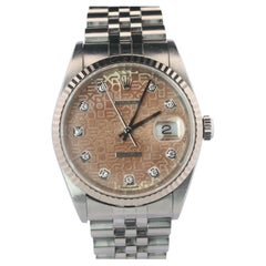 Genuine Rolex 16234G Watch. Rolex Oyster DateJust Tropical Jubilee Diamond Dial.