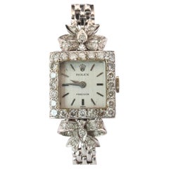 Genuine 18k Rolex 2601 Precision . 18k Gold Ladies Diamond Rolex Manual Watch