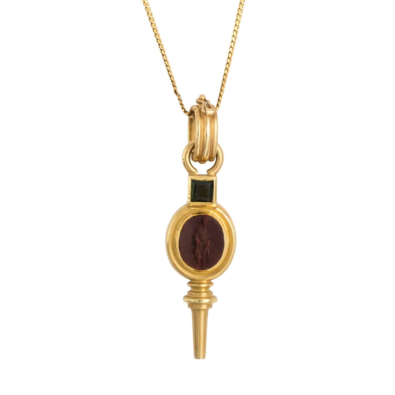 18 Karat Gold Pendant Necklace