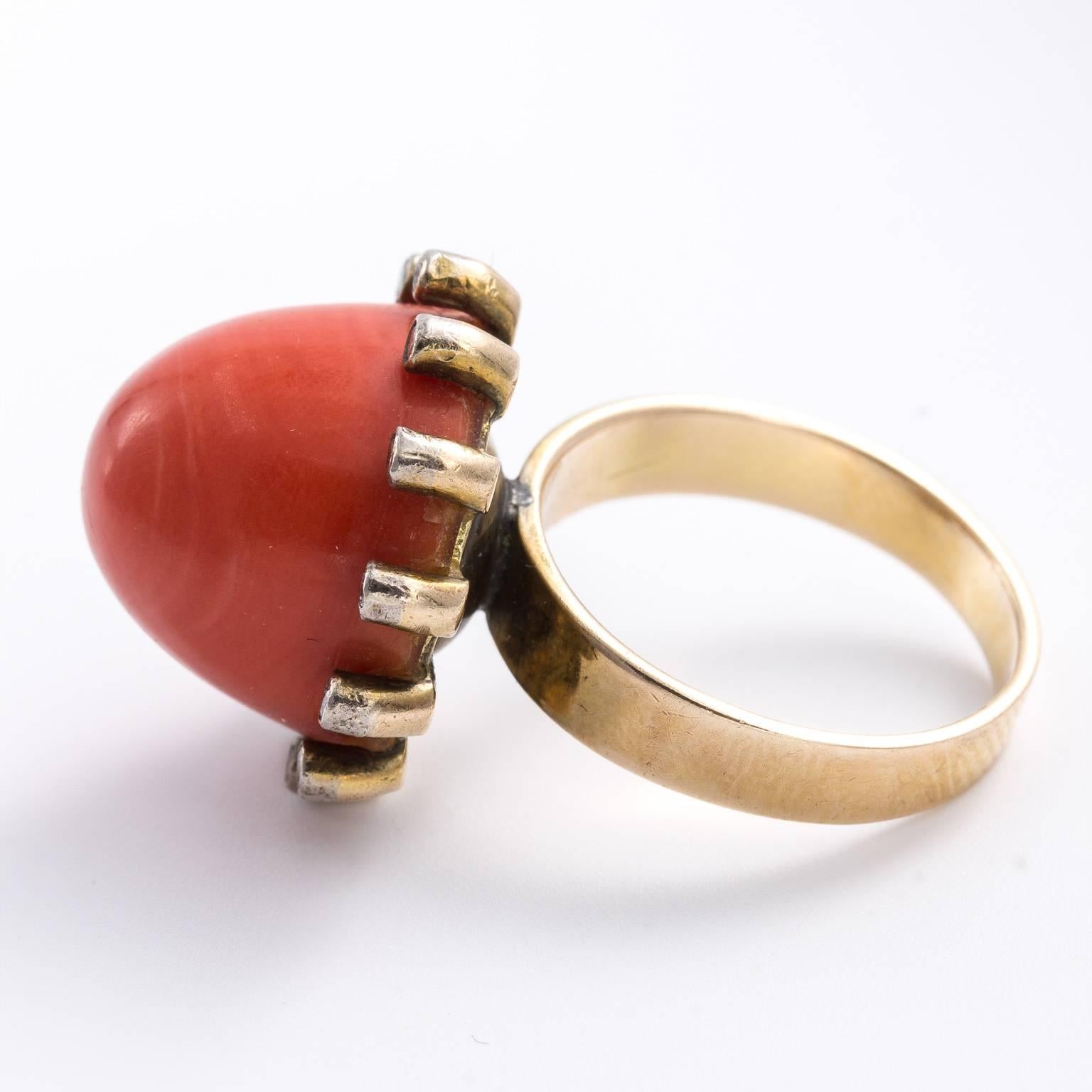 Edwardian Coral Ring For Sale 1