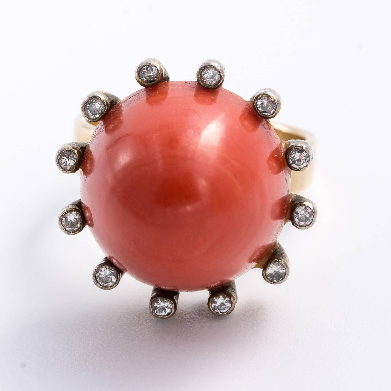Edwardian Coral Ring For Sale 2