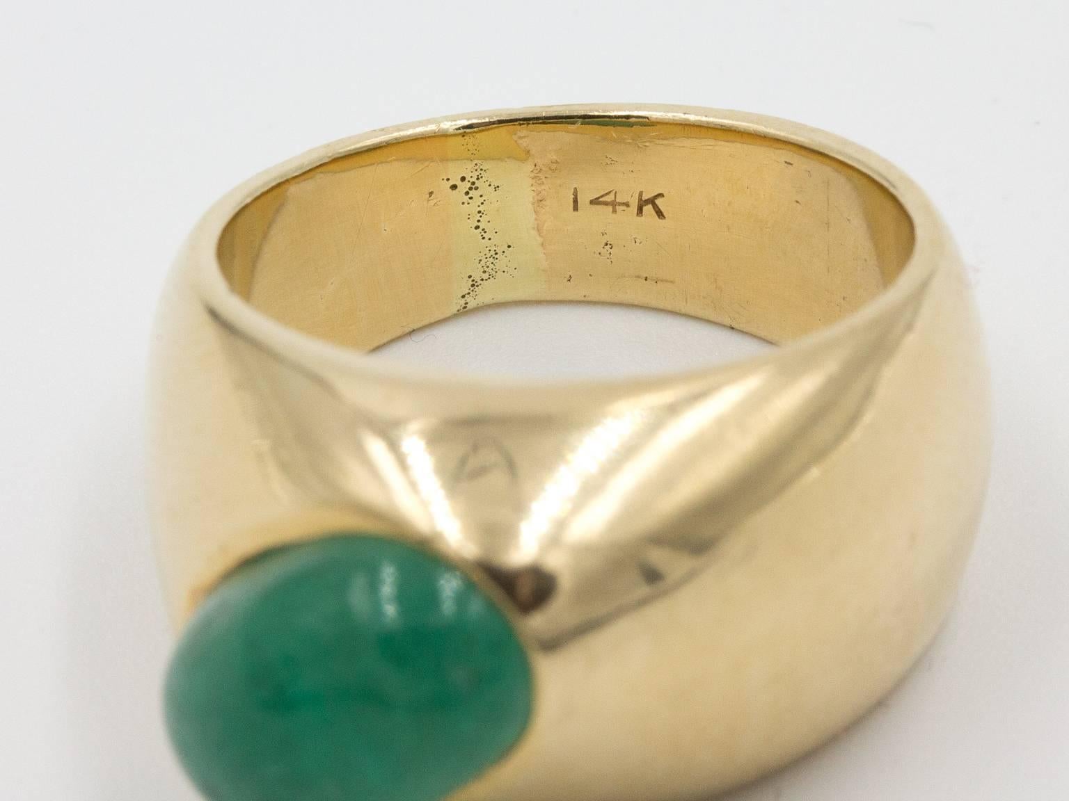 Yellow Gold and Emerald Ring 2