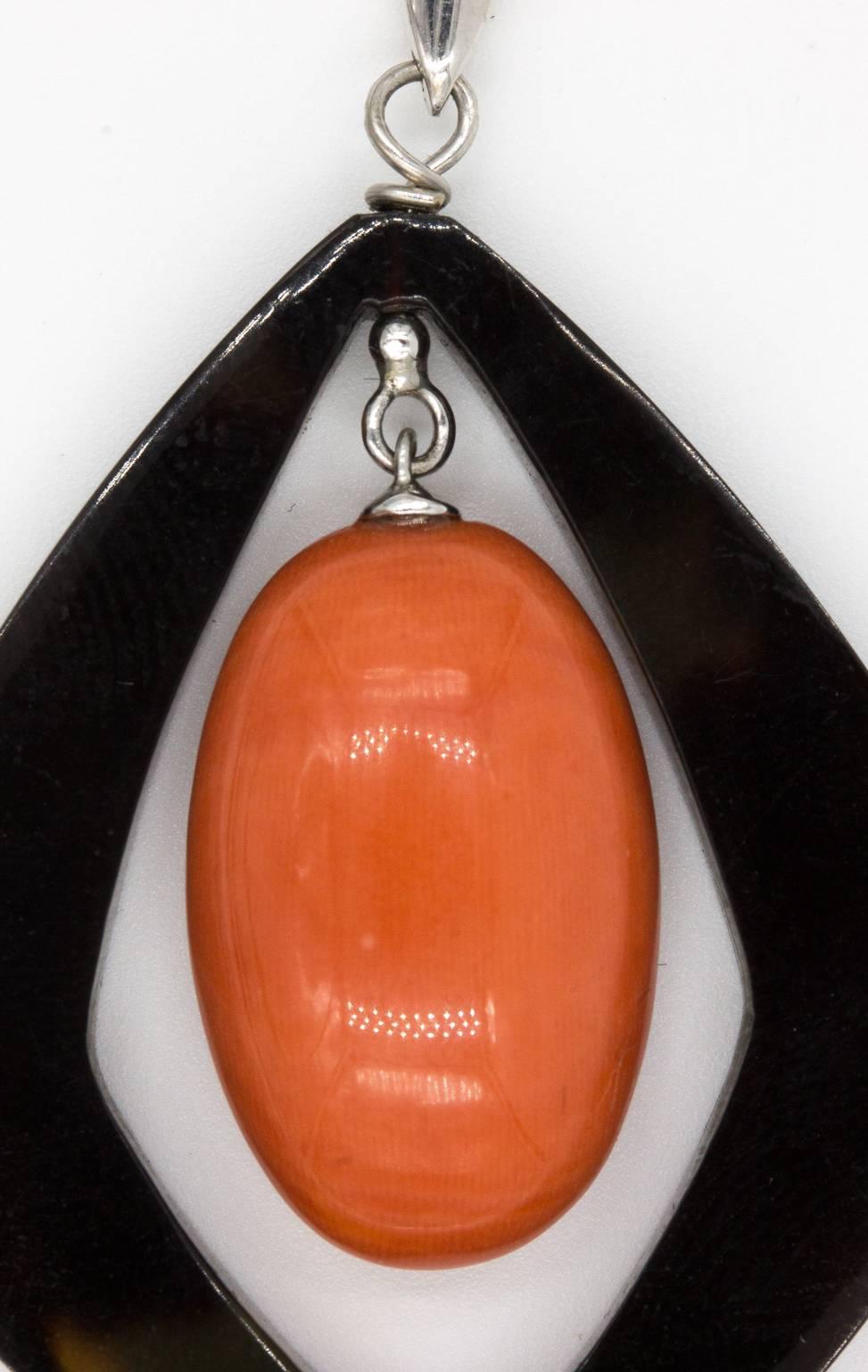 Modern Coral Pendant In Good Condition For Sale In St.amford, CT