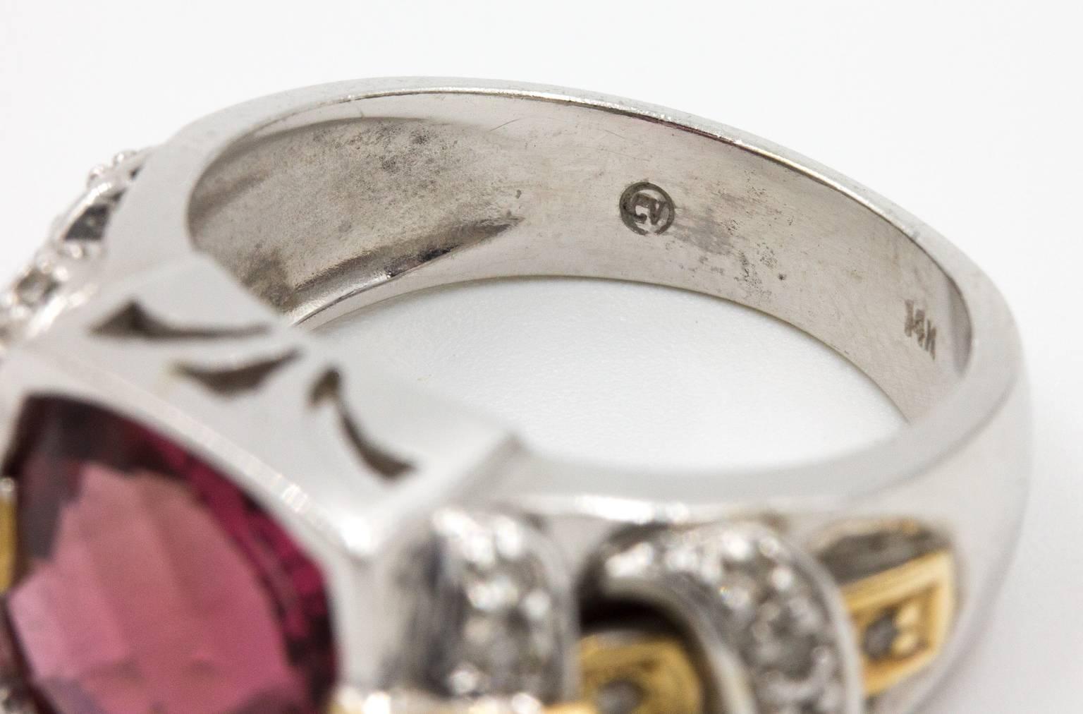 Women's Raspberry Pink Tourmaline Ring
