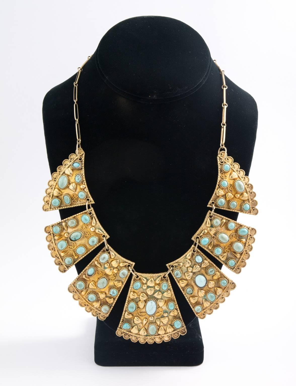 Women's 1920s Persian Bib Necklace For Sale