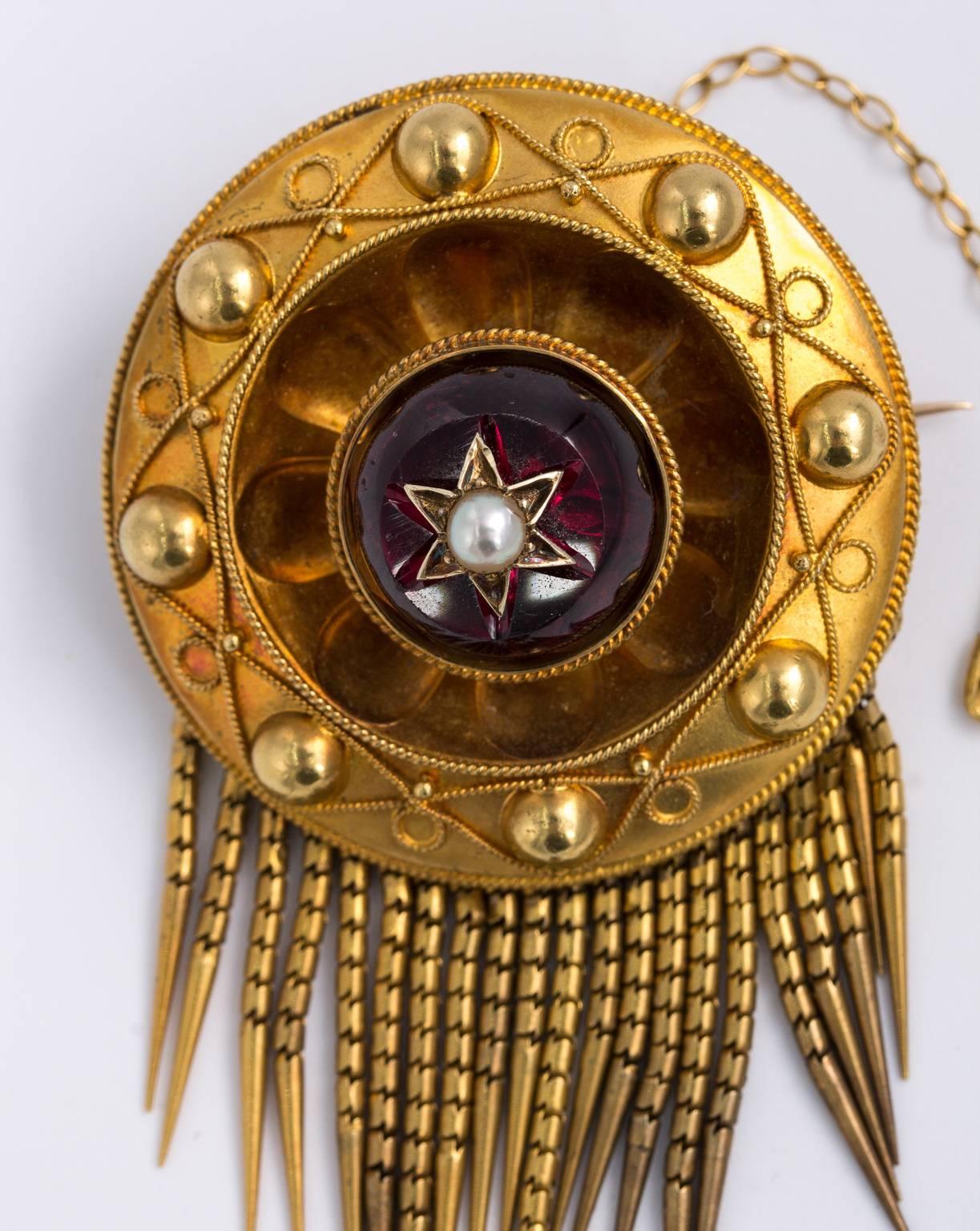 Etruscan Revival Brooch, circa 1860s 4