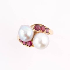 Victorian Pearl Cross Ring