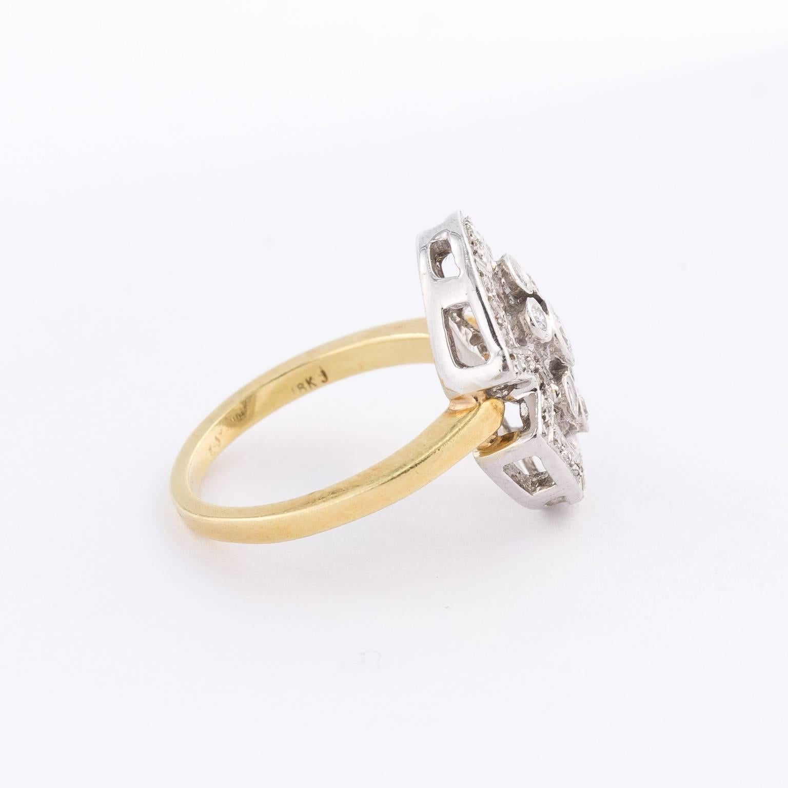 1940s Diamond Ring In Excellent Condition In St.amford, CT