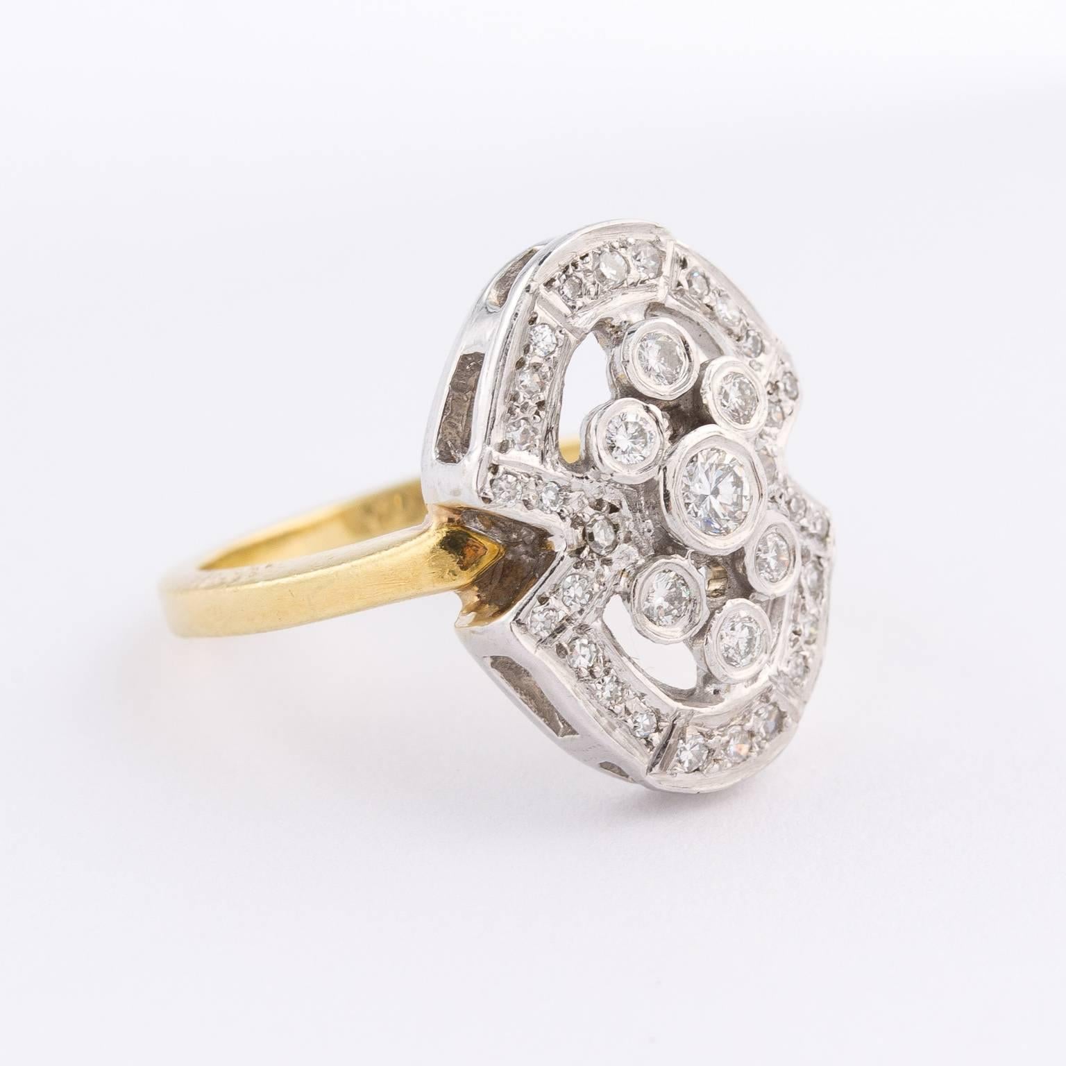 Women's or Men's 1940s Diamond Ring