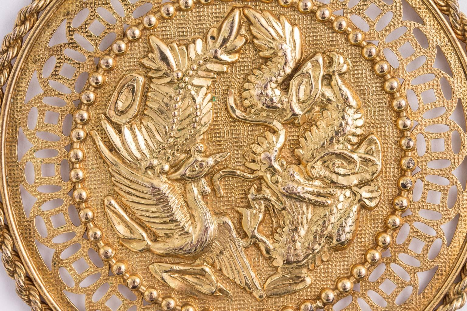 phoenix pendant gold