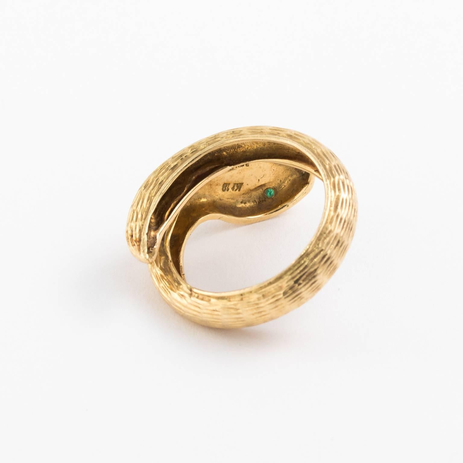 Midcentury Snake Ring In Excellent Condition In St.amford, CT