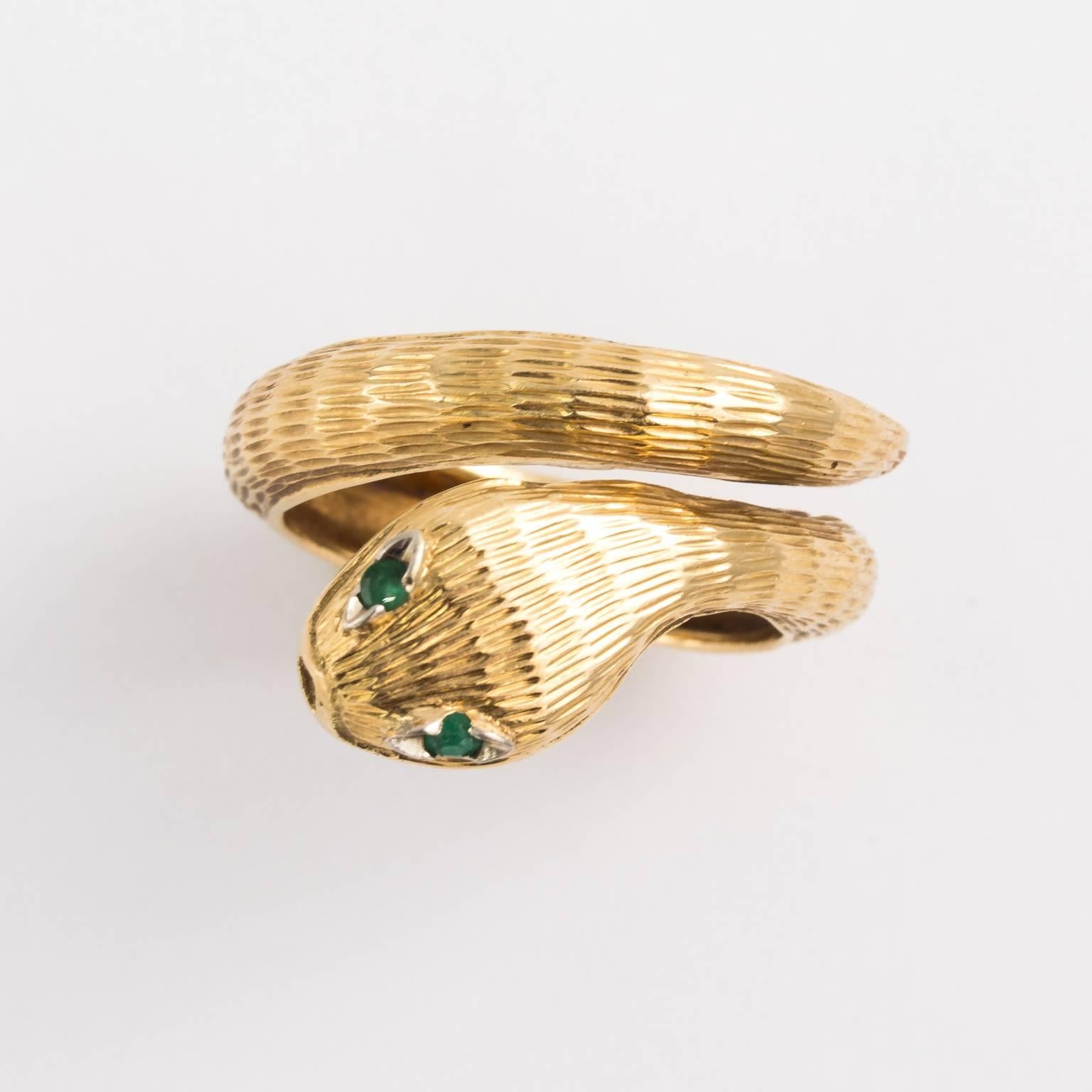 Mid 20th century Italian 18kt snake ring.
