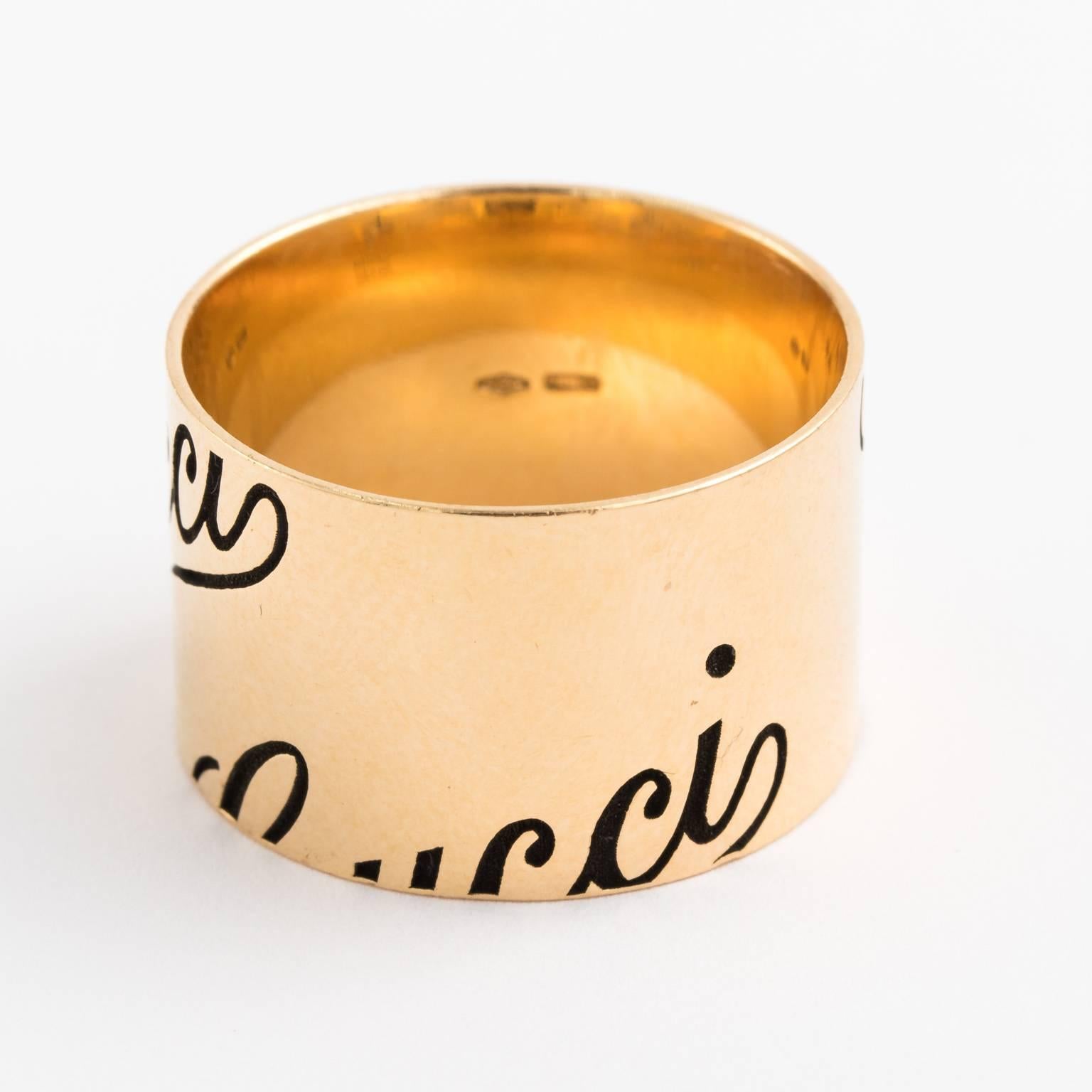 Women's Gucci Gold Band Ring For Sale