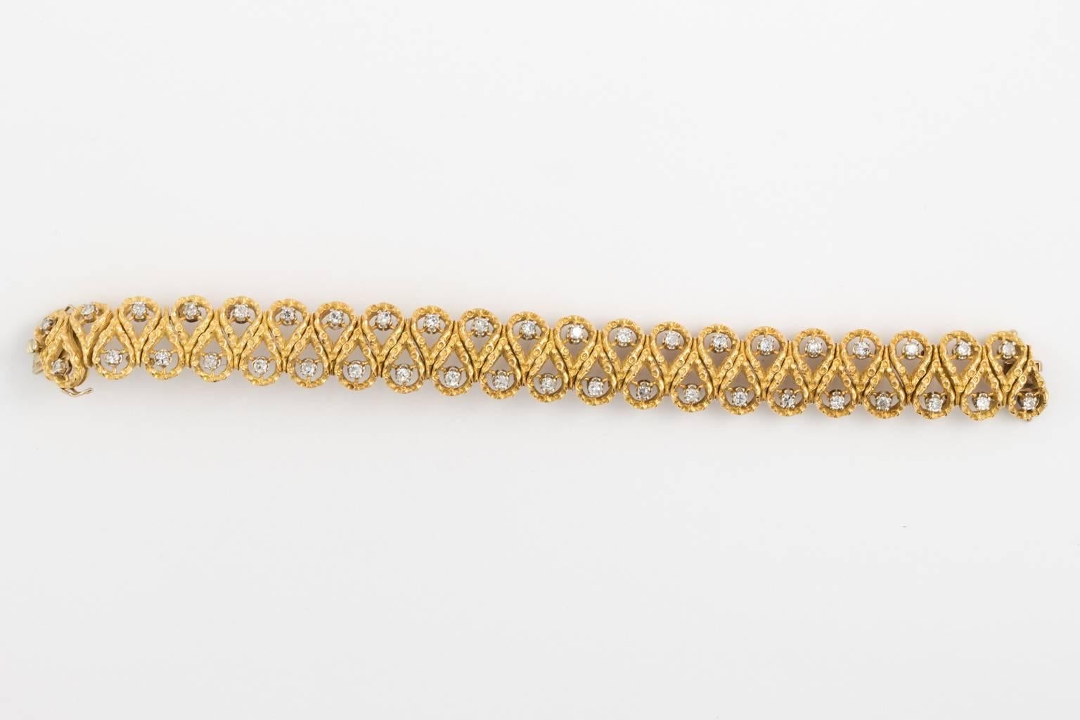 18 Karat Gold and Diamond Bracelet 1