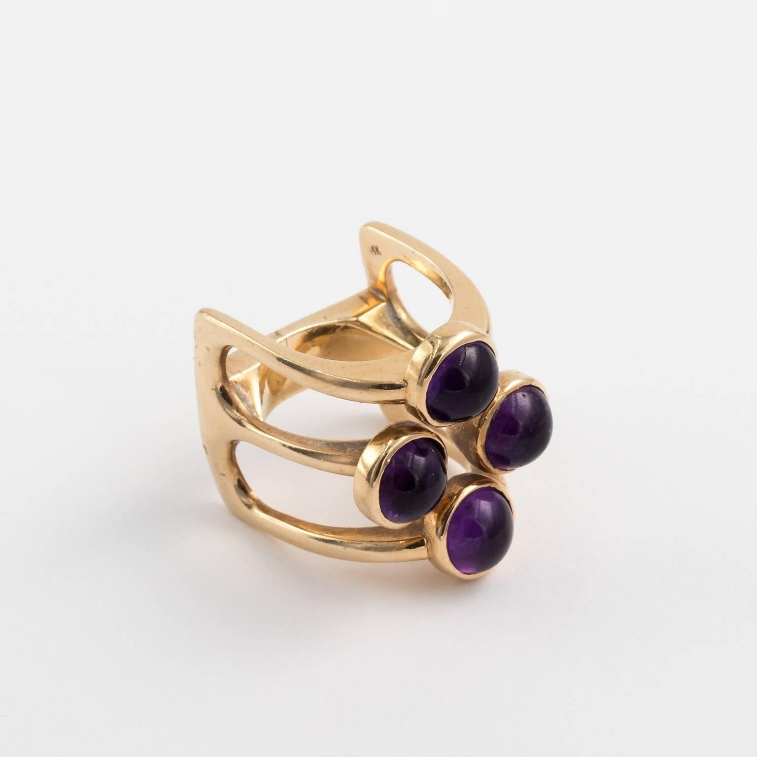 Amethyst Cocktail Ring In Good Condition In St.amford, CT