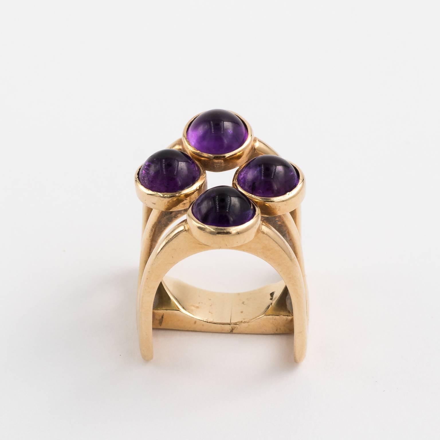 Amethyst Cocktail Ring 4