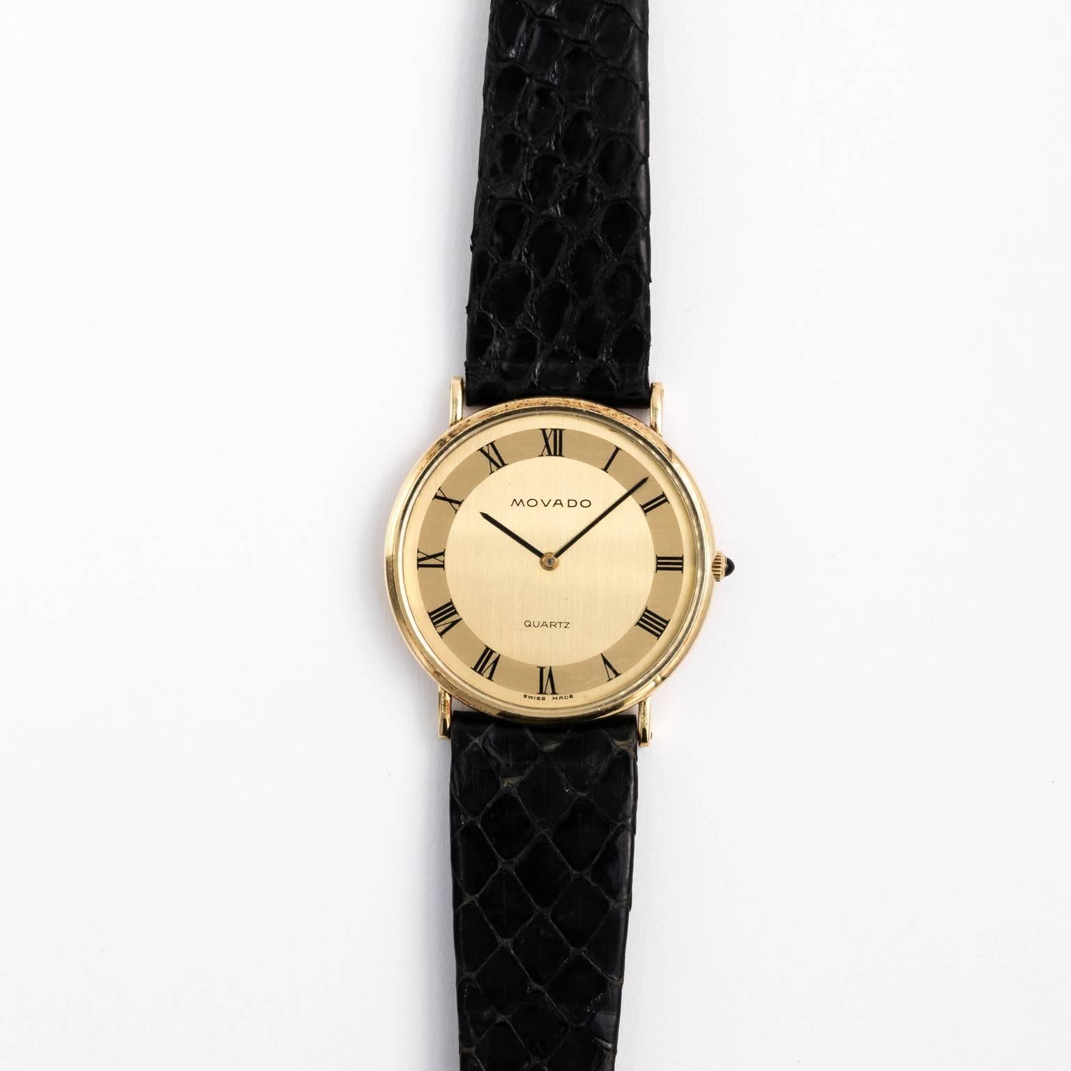 Movado Uhr aus 14 Karat Gold 1