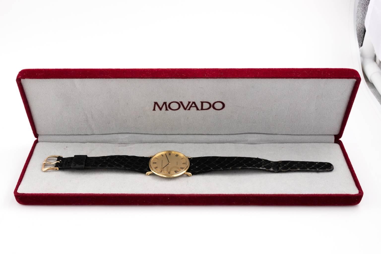 Movado Uhr aus 14 Karat Gold Herren