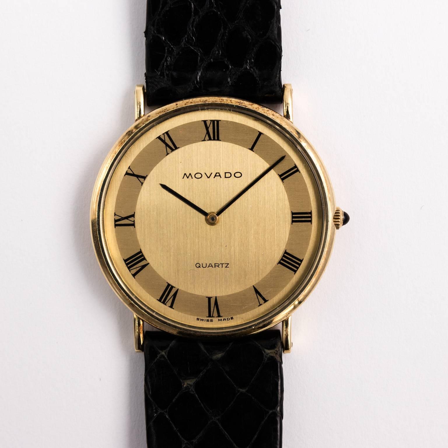 Movado Uhr aus 14 Karat Gold 3