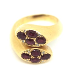 Cartier Ruby and Diamond Double Headed Snake Ring