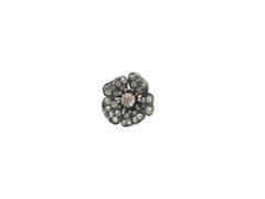 19th Century French Diamond Gold "Tremblant" Flower Brooch
