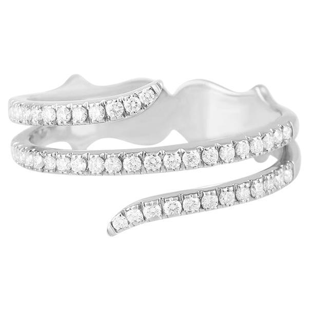 0.40ct Diamant blanc 18K en  Bague en or blanc