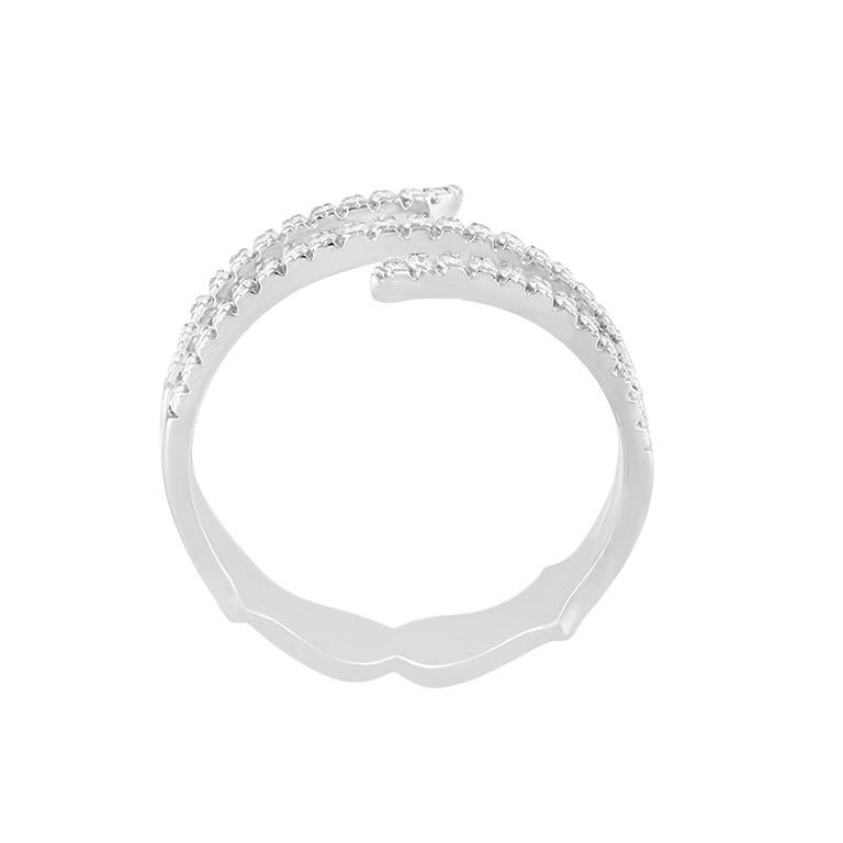 0,40ct Weißer Diamant 18K in  Weißgold-Ring (Moderne) im Angebot