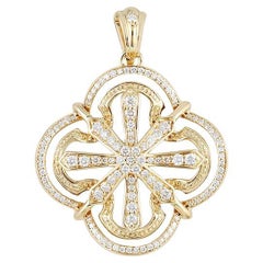 Pendentif en or jaune contenant un diamant blanc de 1,07 carat (sans défaut)