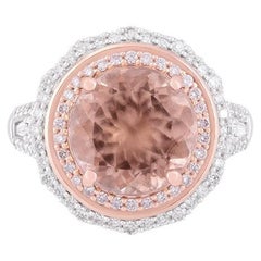 Bague en or 18 carats Morgane et diamant rose et blanc 5.44cts