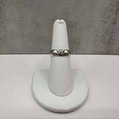Gucci Icone in oro bianco 18Con GG Anello Largo 6mm Misura 6.75